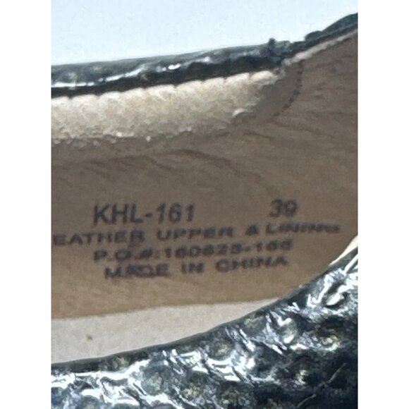 Alegria Womens Black Snake Embossed Leather Slip-On Loafers Size 39 US 9 - Picture 12 of 14